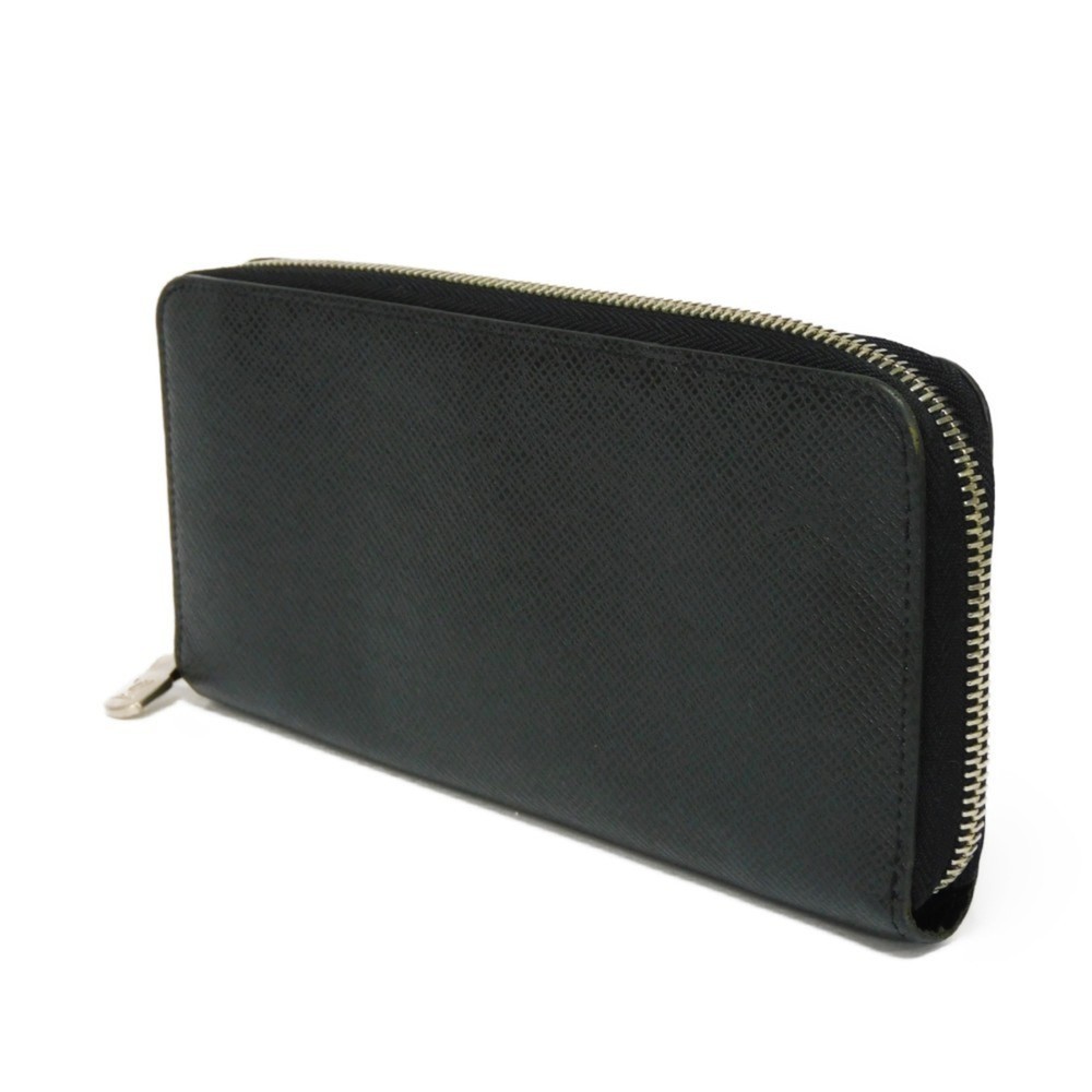 LOUIS VUITTON Long Wallet Zippy Vertical LV Logo Black New Round Zipper Taiga... - Picture 2 of 16